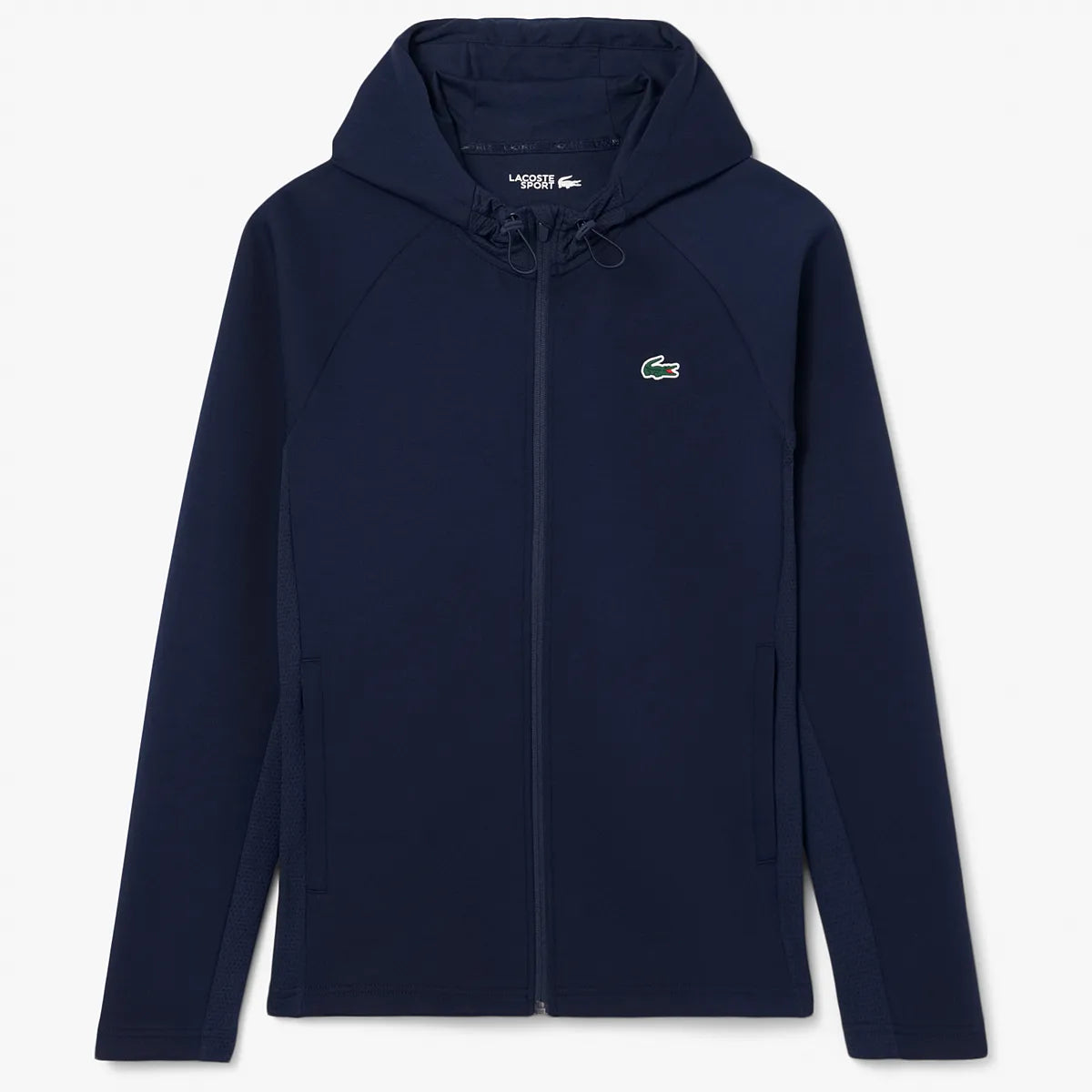 Felpa Lacoste Core Performance con Cappuccio Fz Mesh