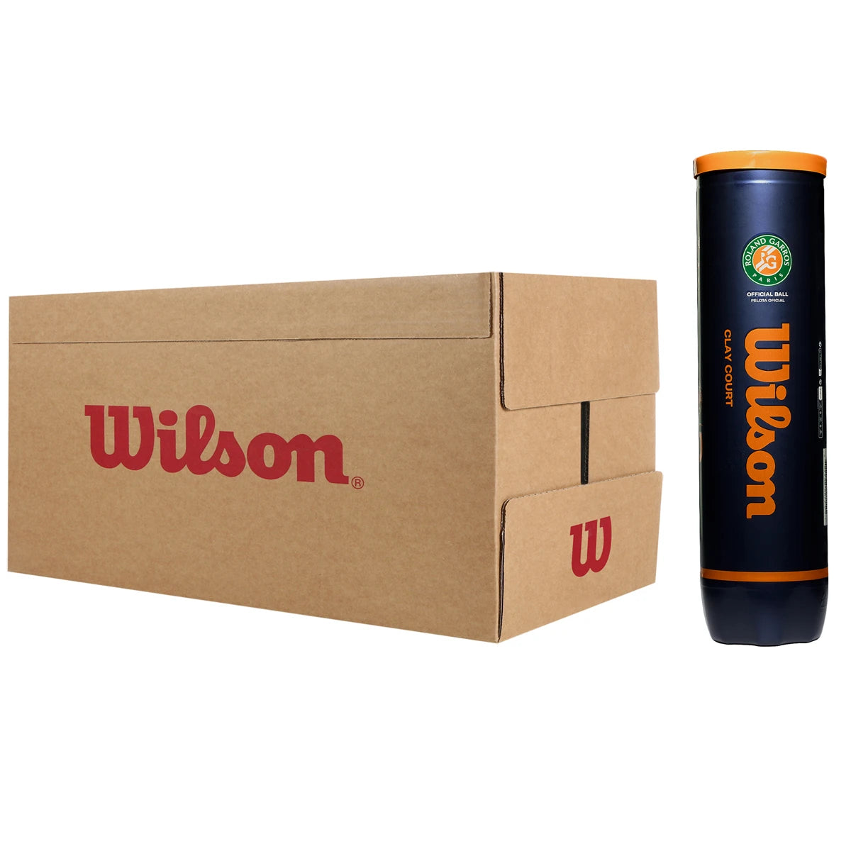 Cartone da 18 Tubetti da 4 Palline Wilson Roland Garros Official Clay