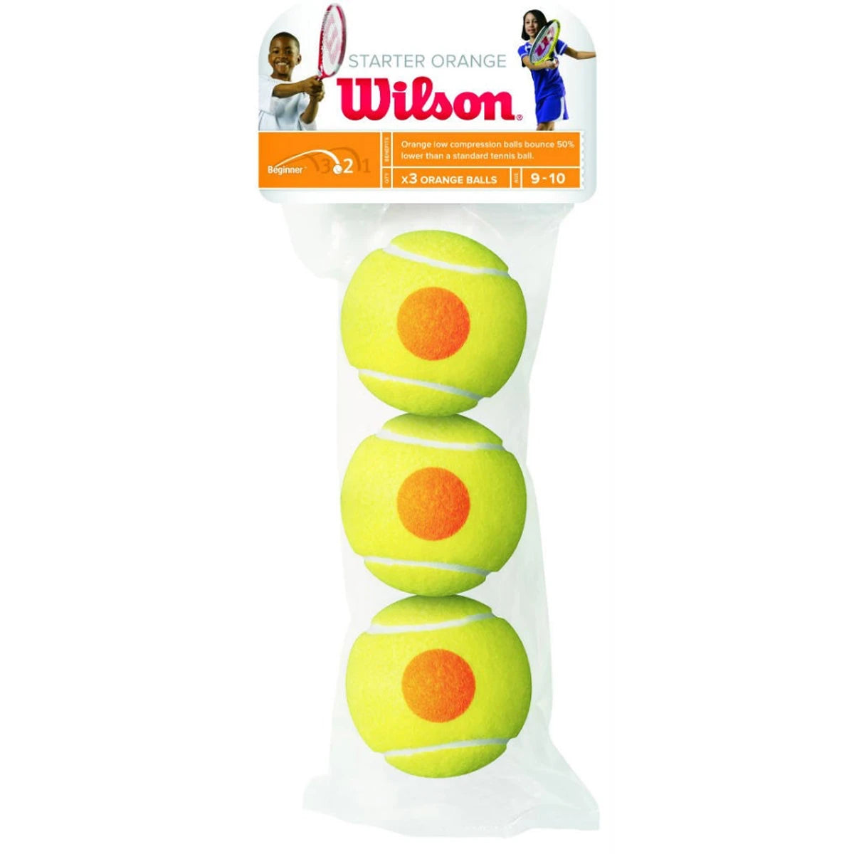 Sacchetto da 3 Palline Wilson Starter Orange