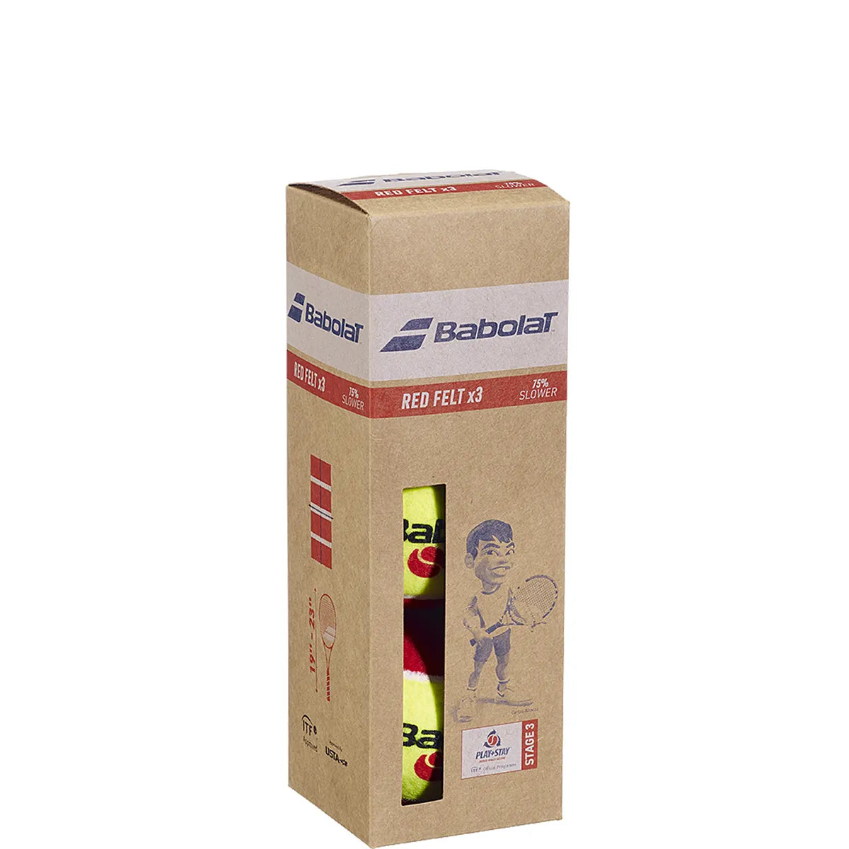 Tubetto da 3 Palline Babolat Red Felt