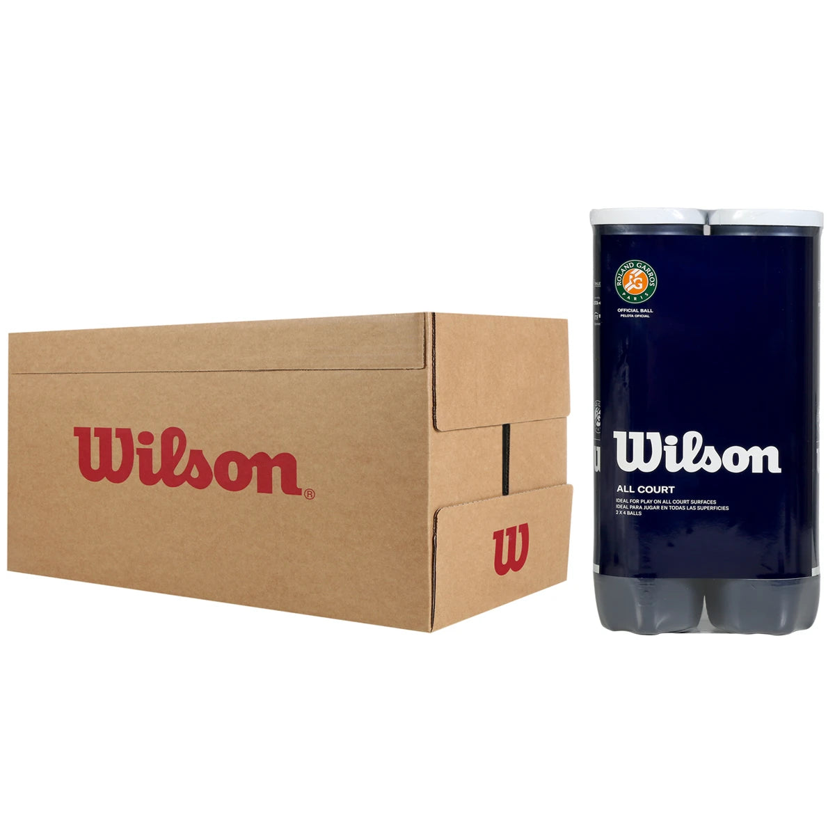 Cartone da 9 Bipack da 4 Palline Wilson Roland Garros All Court