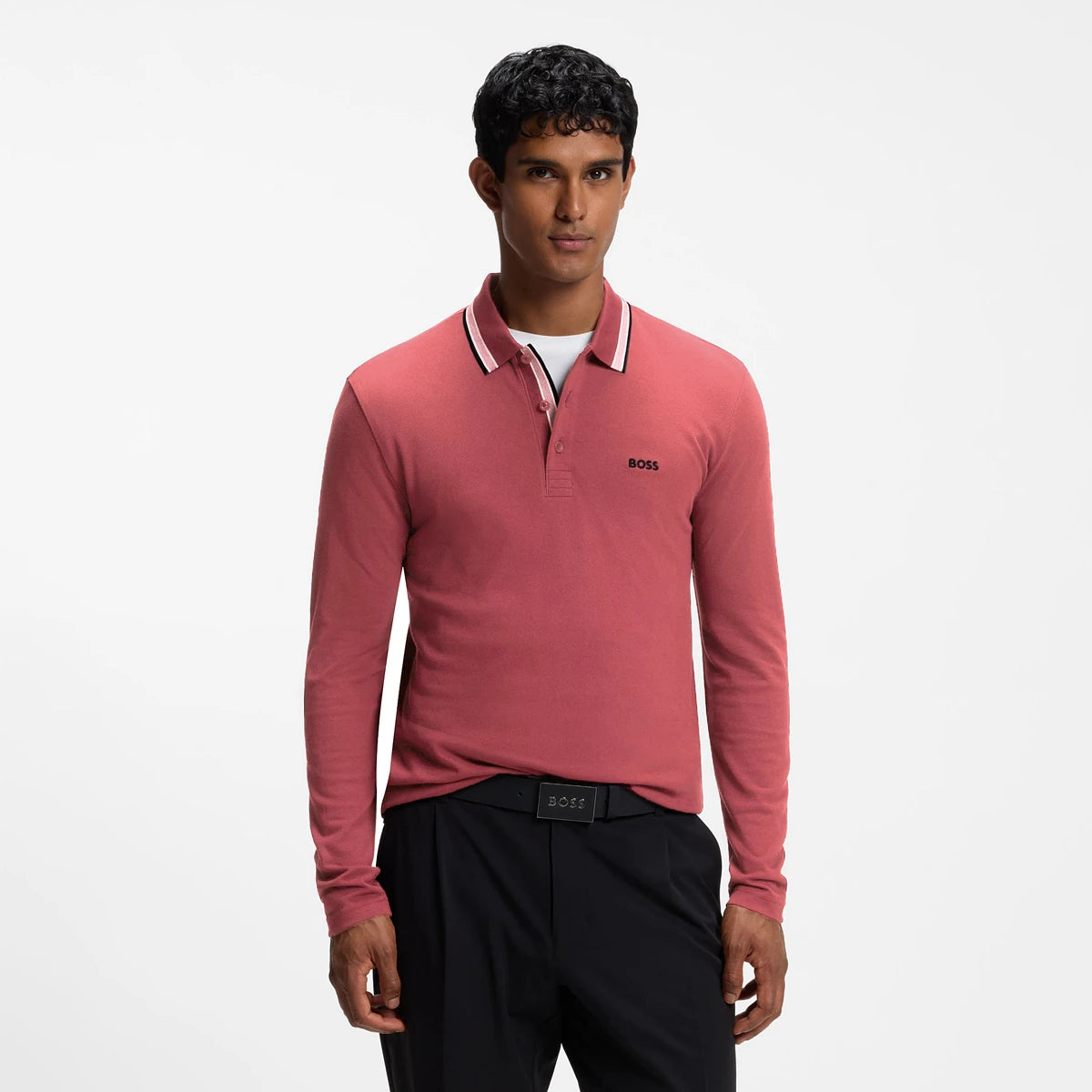 Polo Boss Maniche Lunghe Plisy