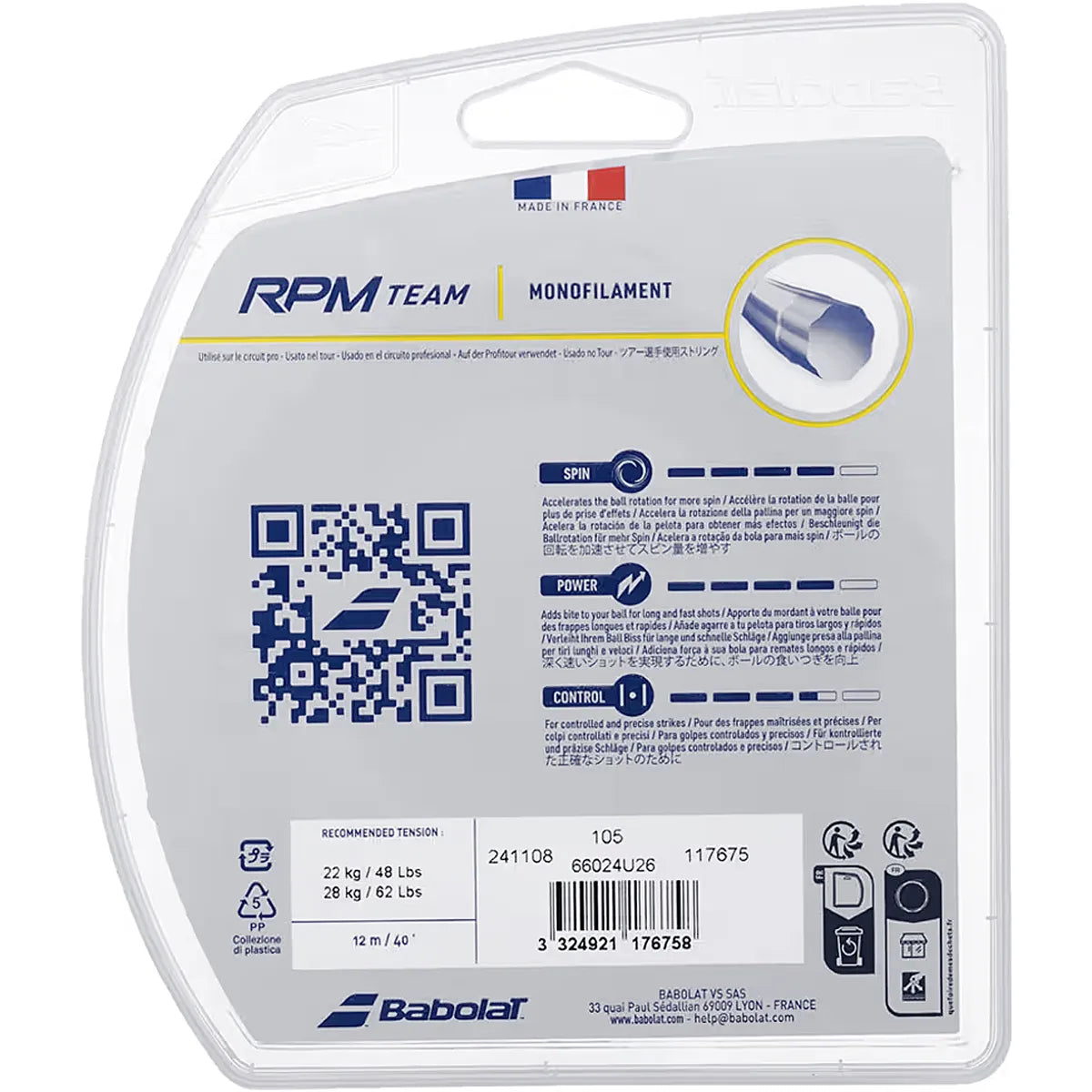 Corda Babolat Rpm Team (12 Metri)
