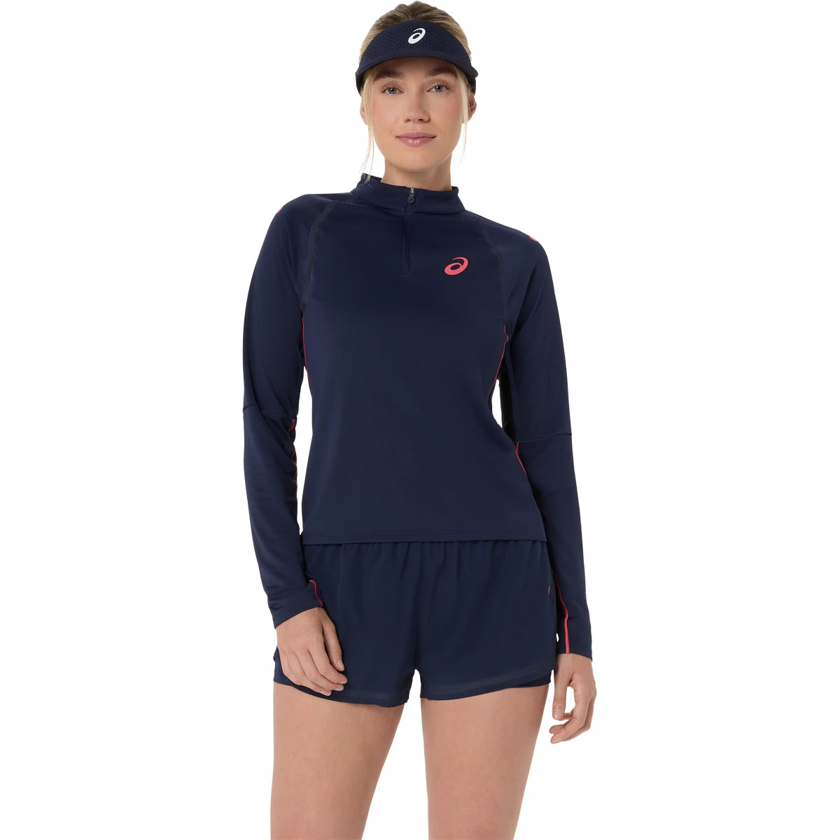 T-Shirt Asics Donna Paris Maniche Lunghe 1/2 Zip