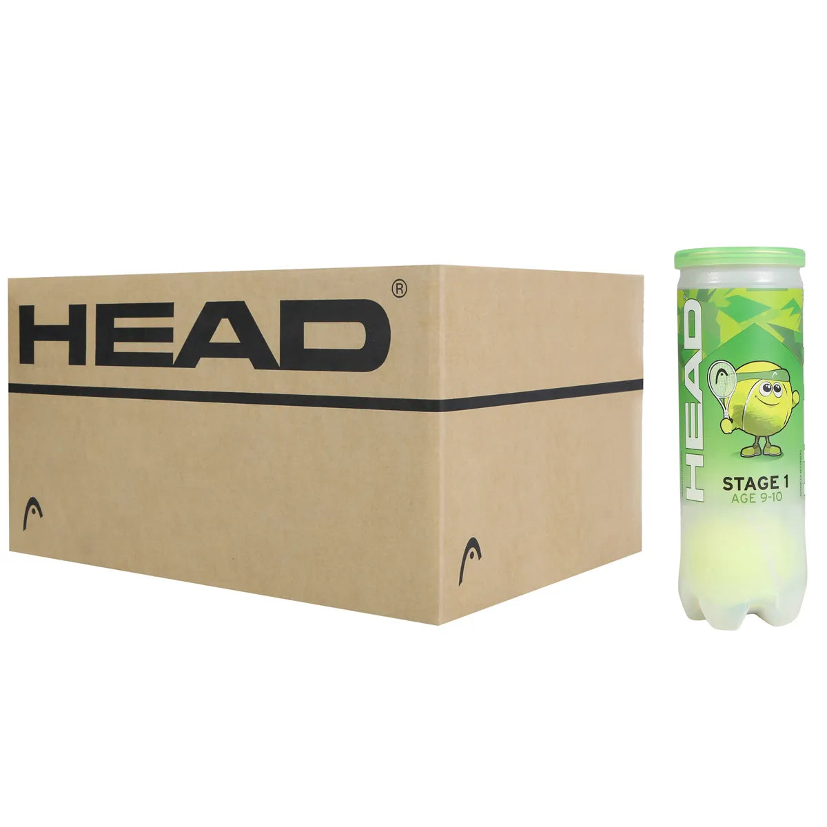 Cartone da 24 Tubetti da 3 Palline Head Tip Verde