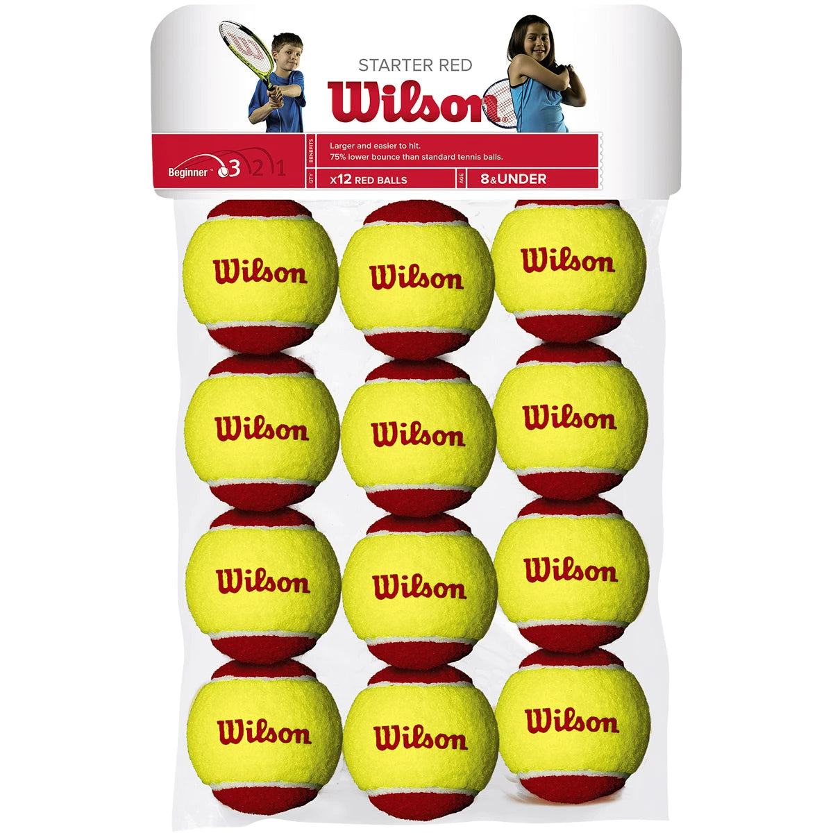 Sacchetto da 12 Palline Wilson Starter Red