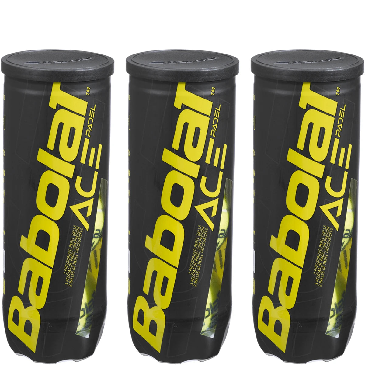 Tripack da 3 Tubetti da 3 Palline da padel Babolat Ace