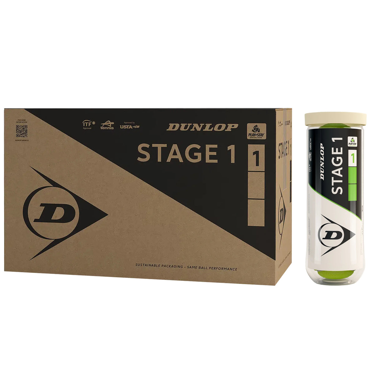 Baril 72 Palline Dunlop Stage 1 Verdi