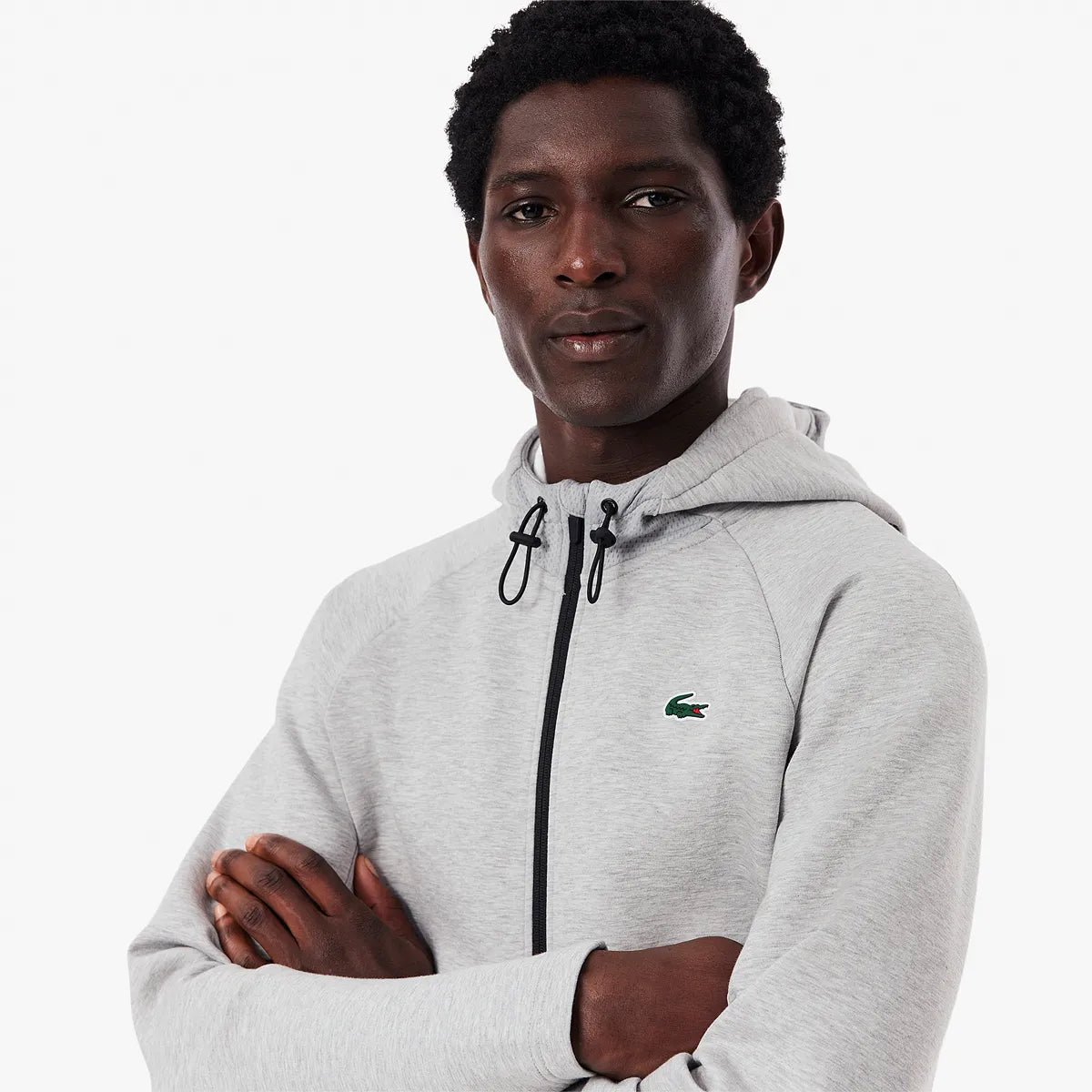 Felpa Lacoste Core Performance con cappuccio Fz Mesh