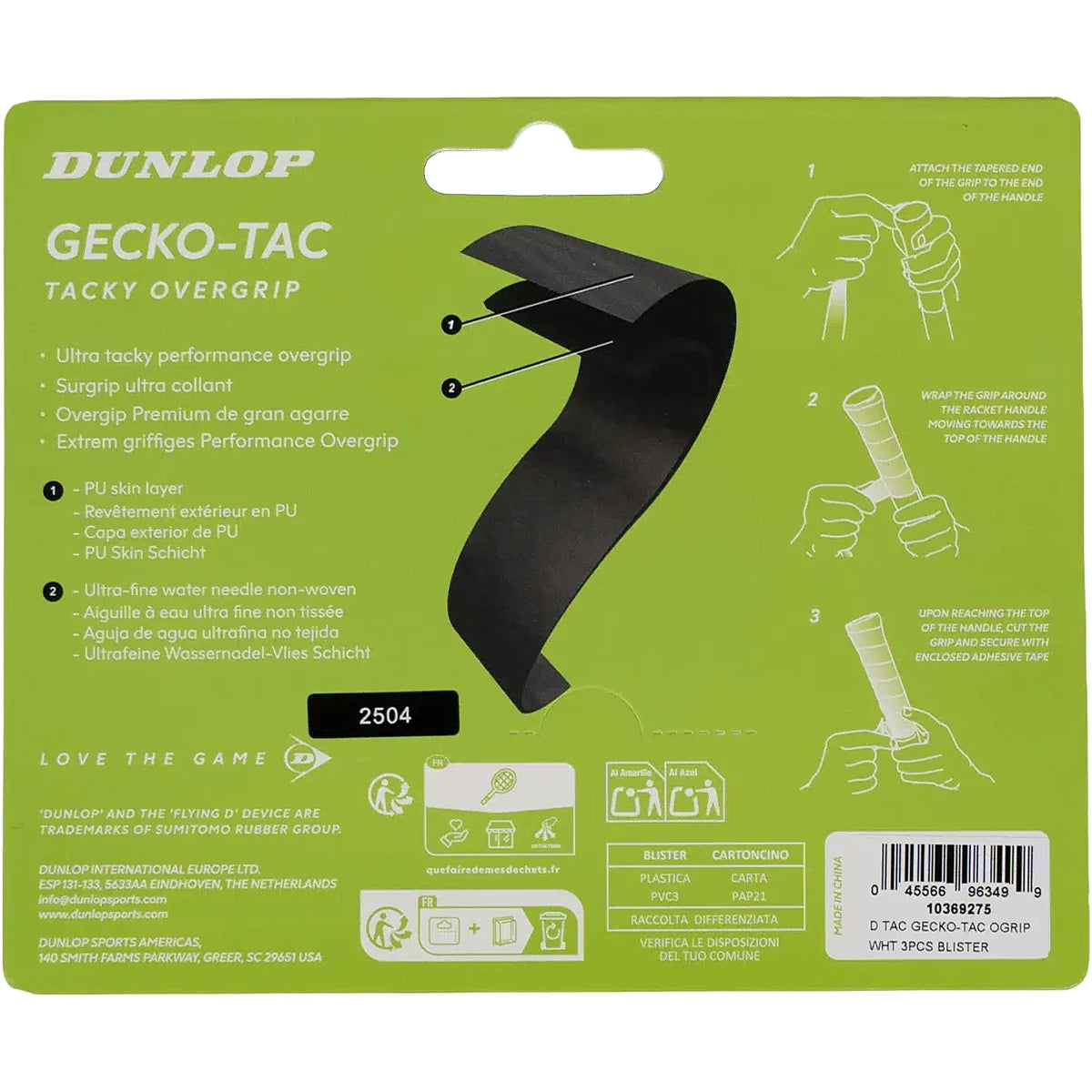 Overgrips Dunlop Gecko-Tac X3