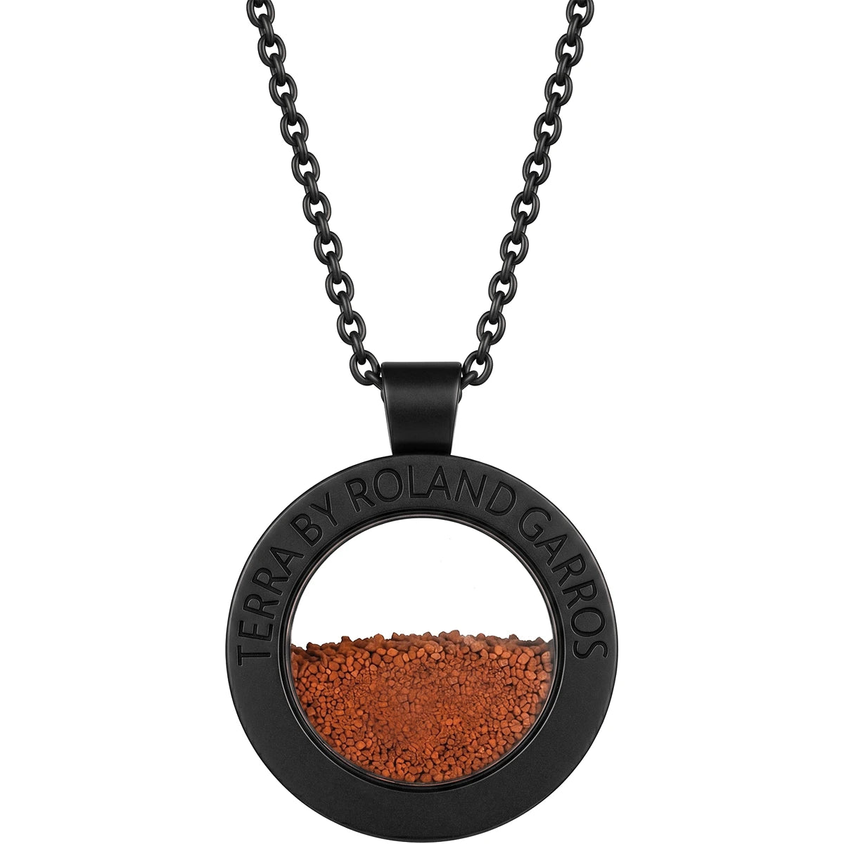 COLLANA E MEDAGLIA TERRA ACCESS ACCIAIO NERO OPACO SENZA PIETRA PICCOLO MODELLO