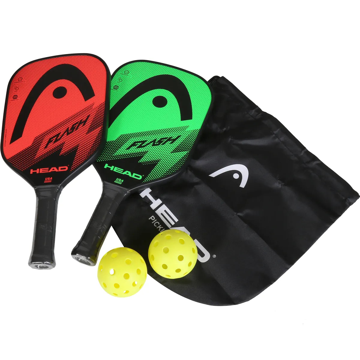 Set da 2 Racchette Head Pickleball Flash + 2 Palline da pickleball