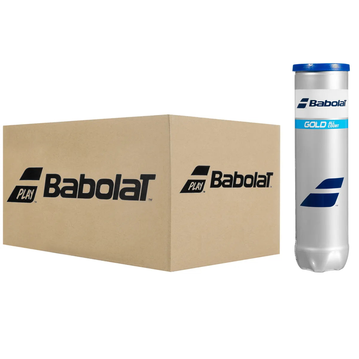 Cartone da 18 Tubetti da 4 Palline Babolat Gold All Court