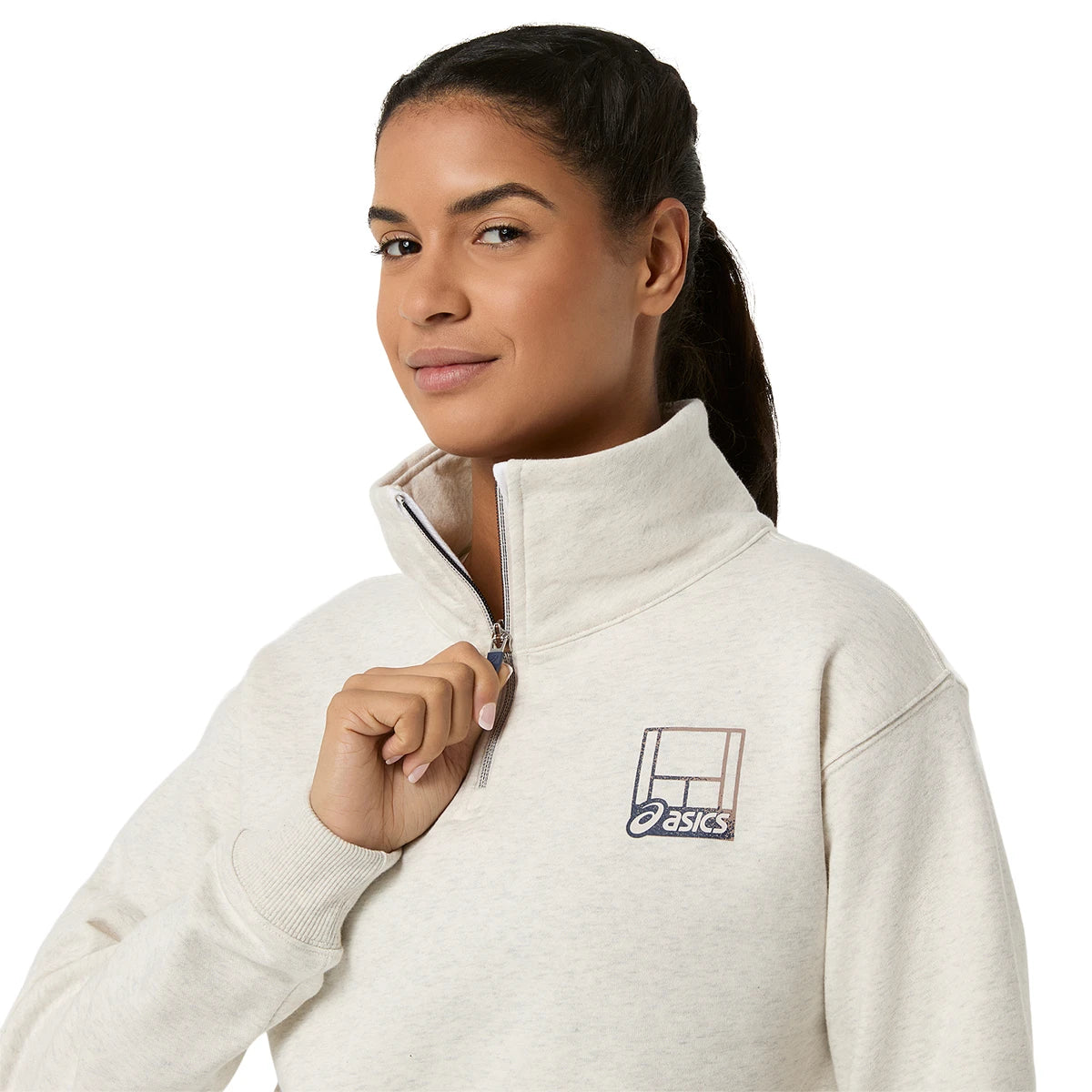 Felpa Asics Donna Corta Graphic 1/2 Zip