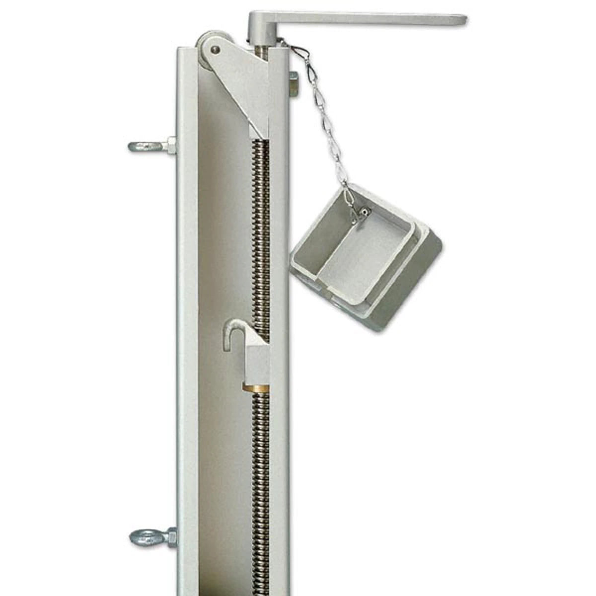 Coppia di Pali Alluminio Bianco Tubo Quadrato 80Mm
