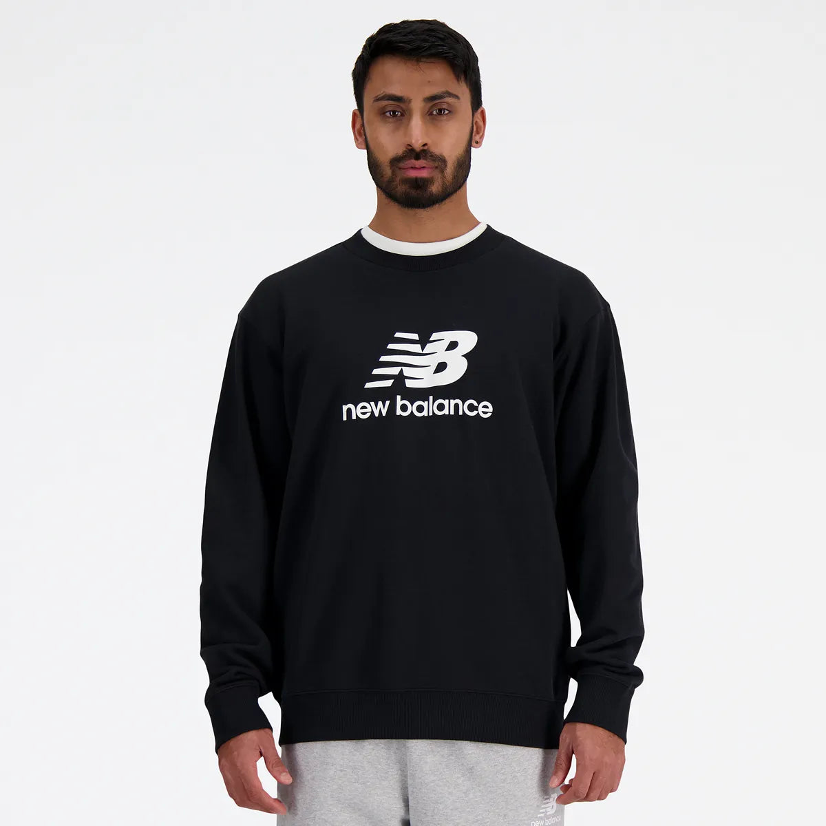 Felpa New Balance Essentials French Terry Logo Crew