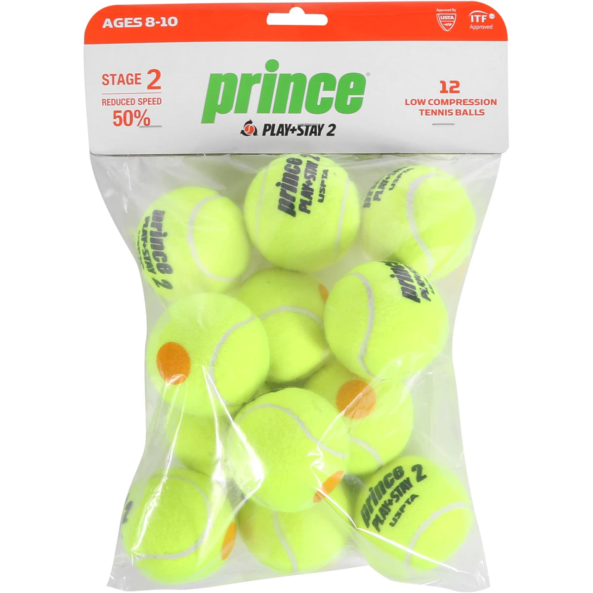 Confezione da 12 Palline da tennis Prince Mini Tennis Play & Stay Stage 2
