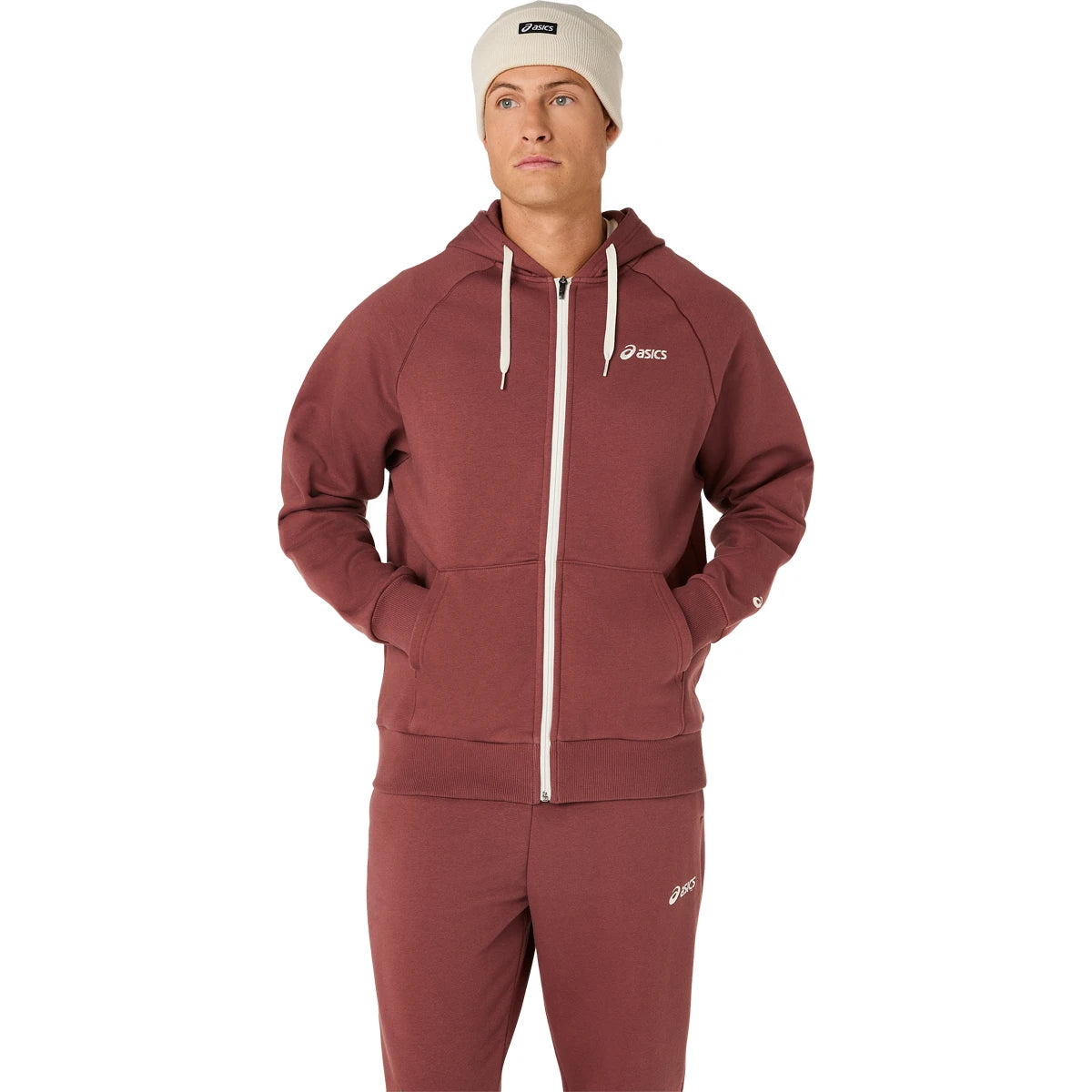 Felpa Asics con cappuccio in pile full zip