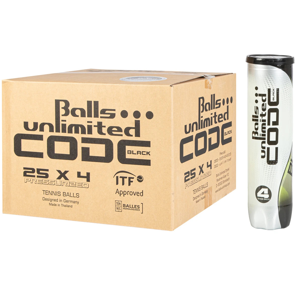Scatola da 25 Tubetti da 4 Palline Unlimited Code Black