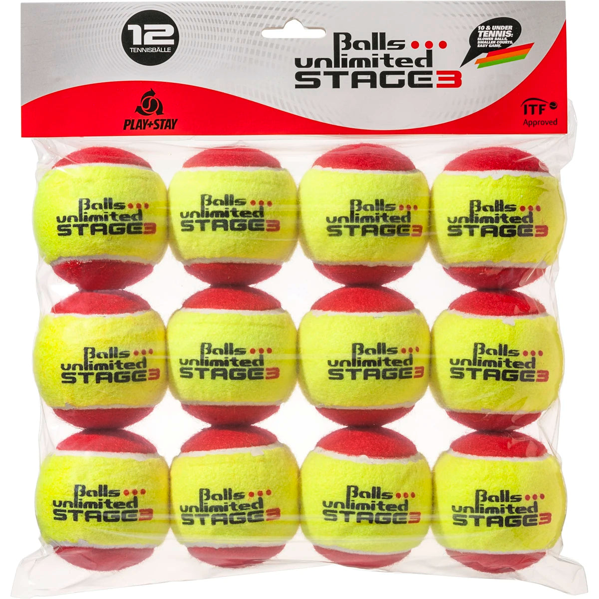 Sacchetto da 12 Palline Stage 3 Unlimited Gialle/Rosse