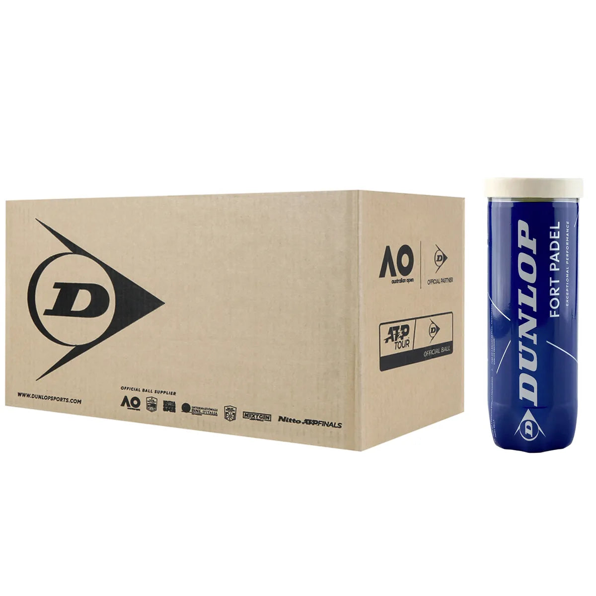 Cartone da 24 Tubetti da 3 Palline Dunlop Fort Padel