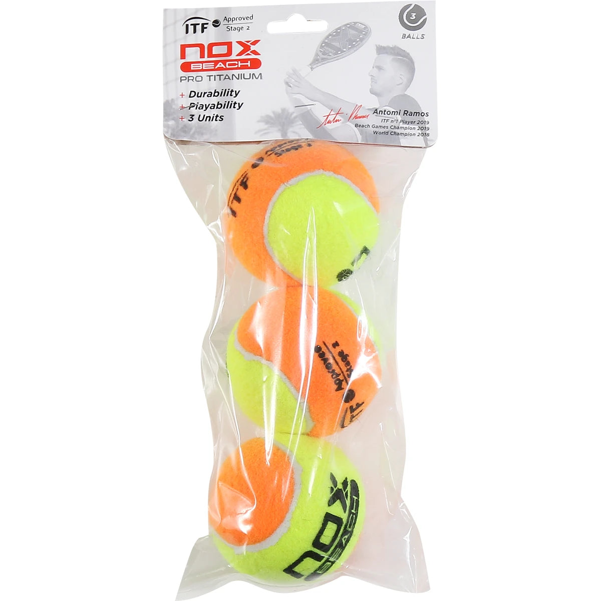 Confezione da 3 Palline da beach tennis Bolas Pro Titanium