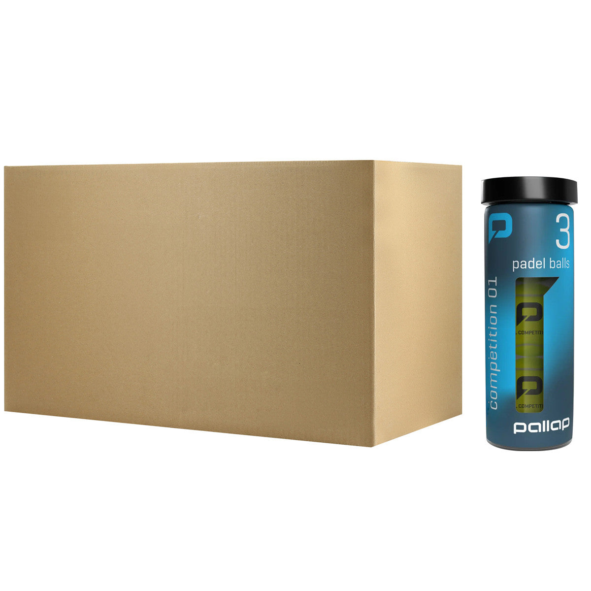 Cartone da 24 Tubetti da 3 Palline da padel Pallap