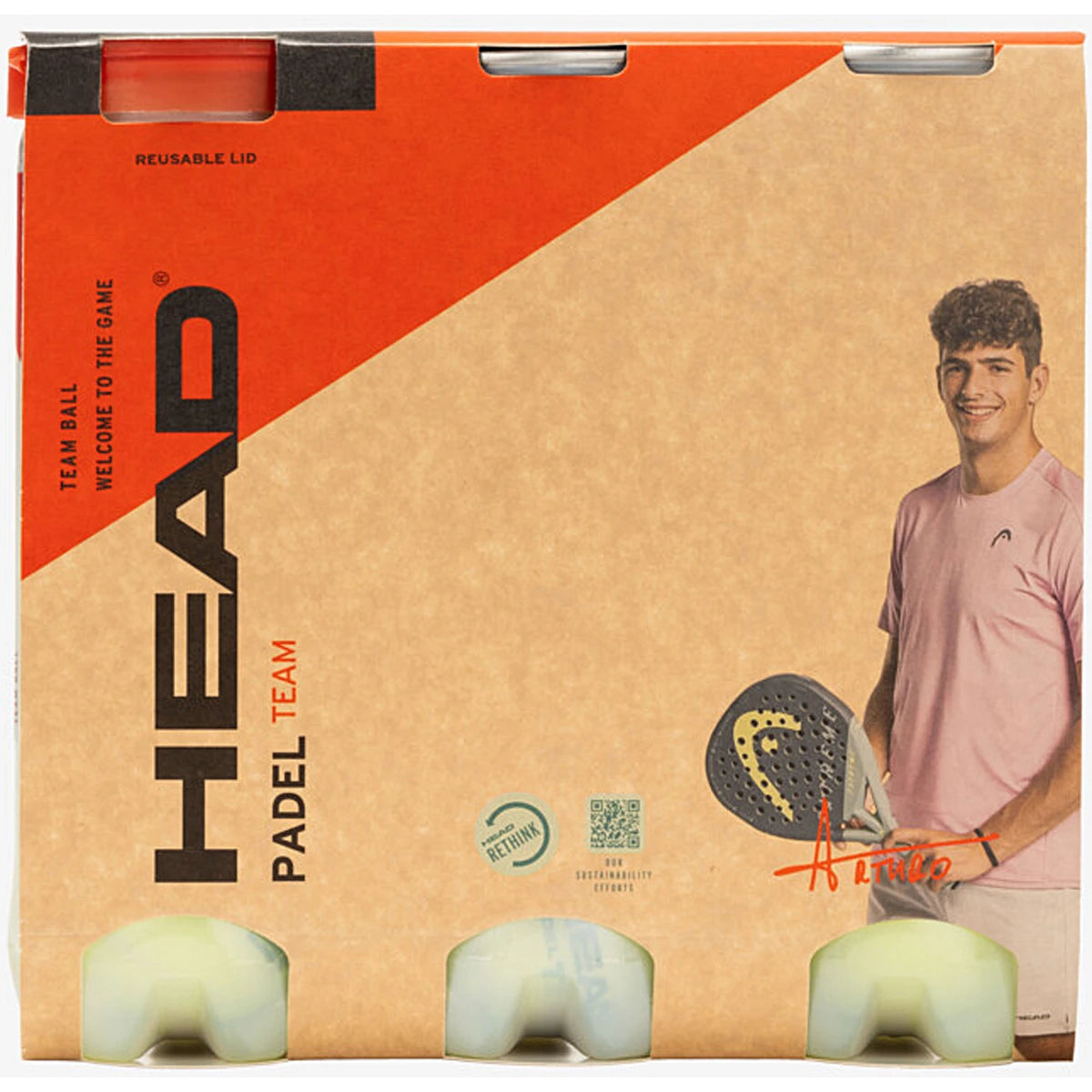 Confezione da 3 Tubetti da 3 Palline Head Padel