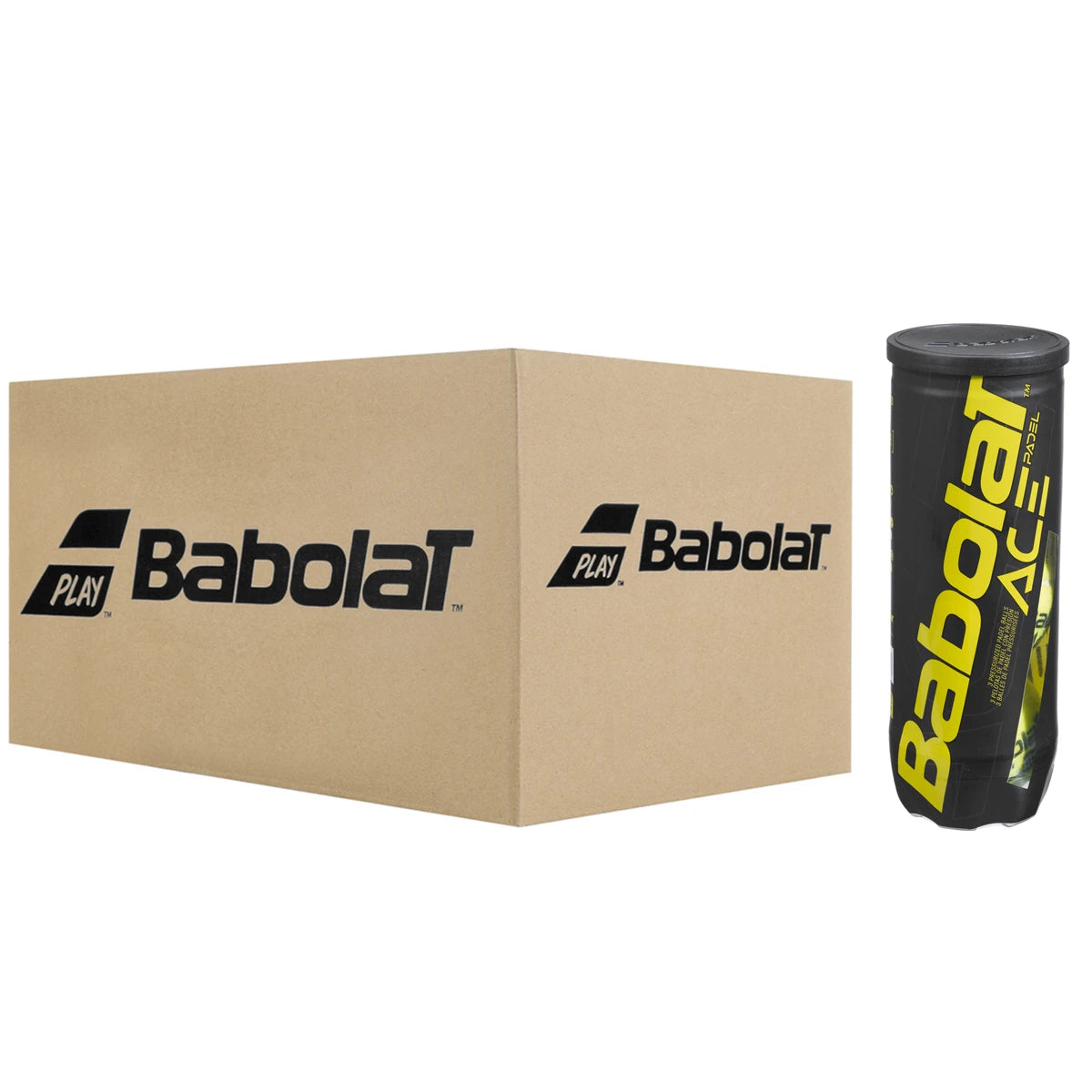Cartone da 24 Tubetti da 3 Palline da padel Babolat Padel Ace