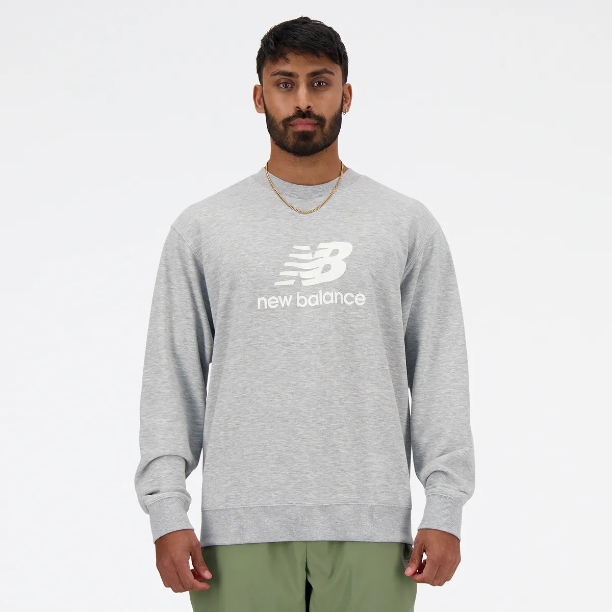 Felpa New Balance Essentials French Terry Logo Crew