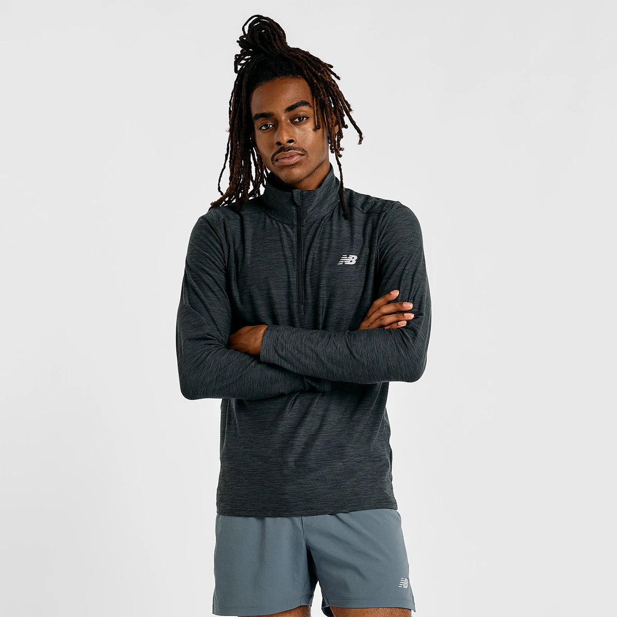 T-Shirt Maniche Lunghe New Balance 1/4 Zip Sport Essentials