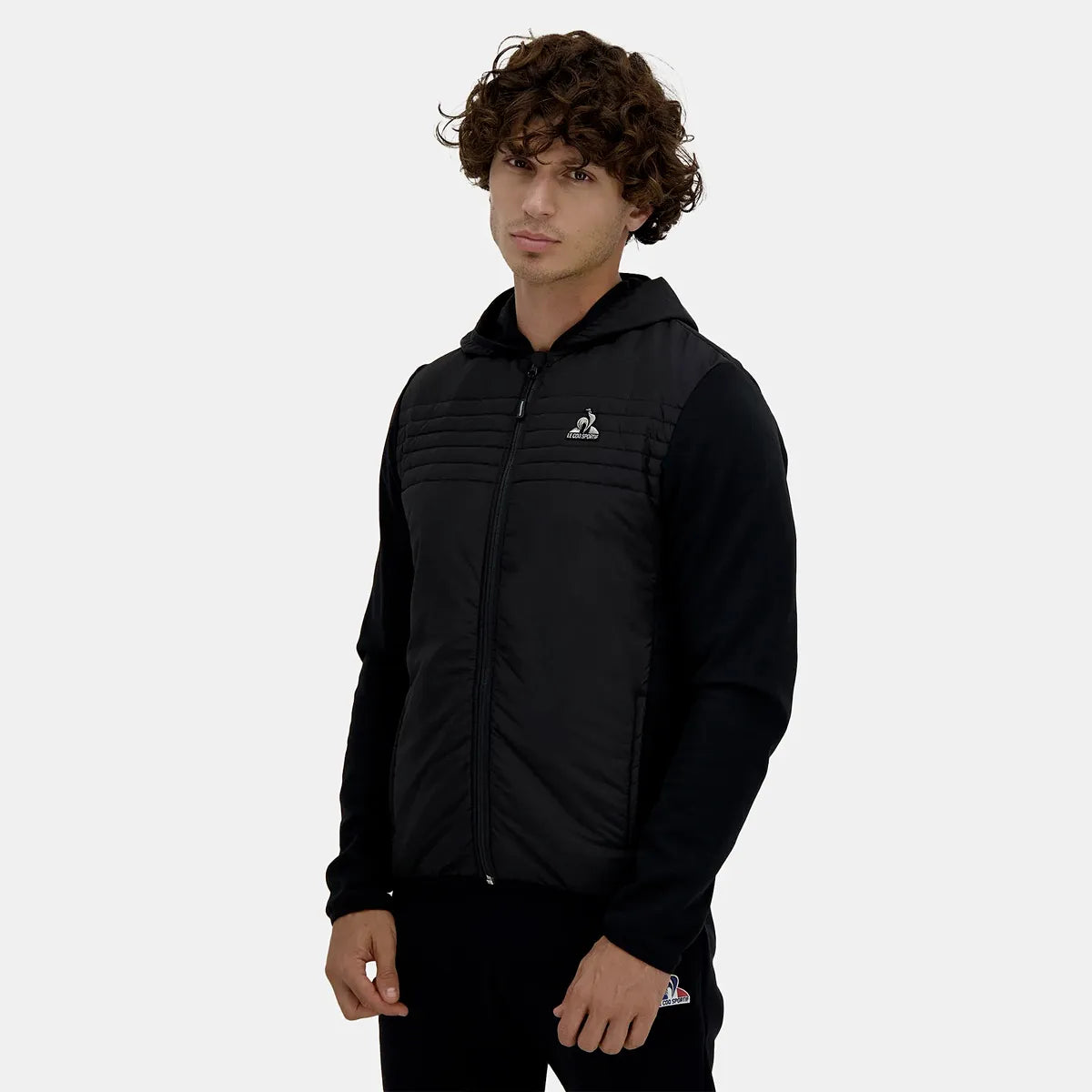 Giacca Le Coq Sportif Ibrida Con Cappuccio