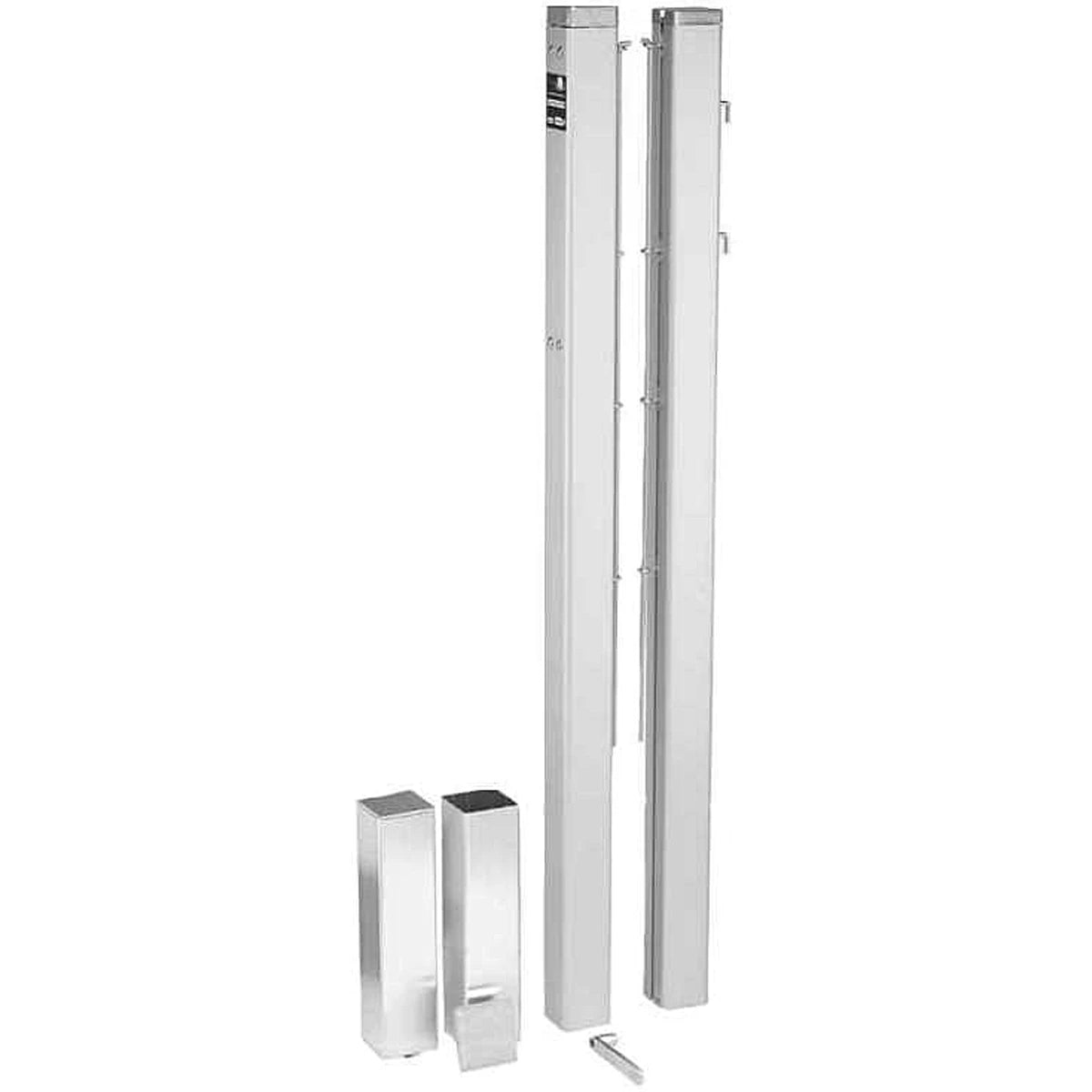 Coppia di Pali Alluminio Tubo Quadrato 80Mm con Guaine