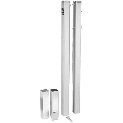 Coppia di Pali Alluminio Tubo Quadrato 80Mm con Guaine