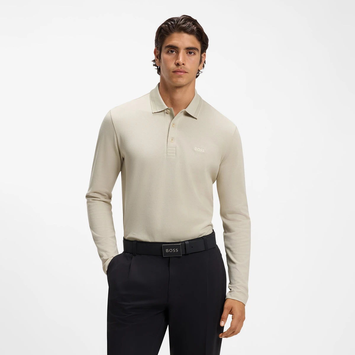 Polo Boss Maniche Lunghe Plisy