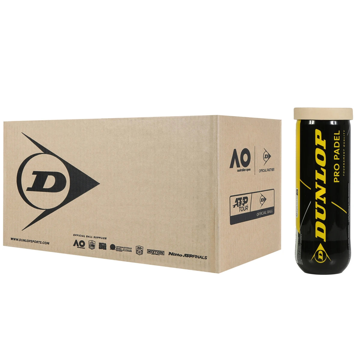 Cartone da 24 Tubetti da 3 Palline Dunlop Pro Padel