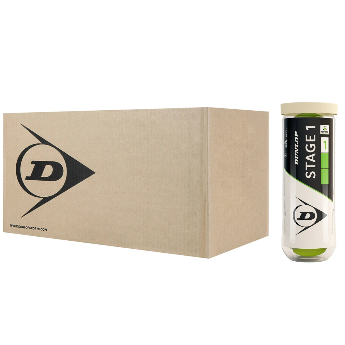 Cartone da 24 Tubetti da 3 Palline Dunlop Easy Tennis Stage 1
