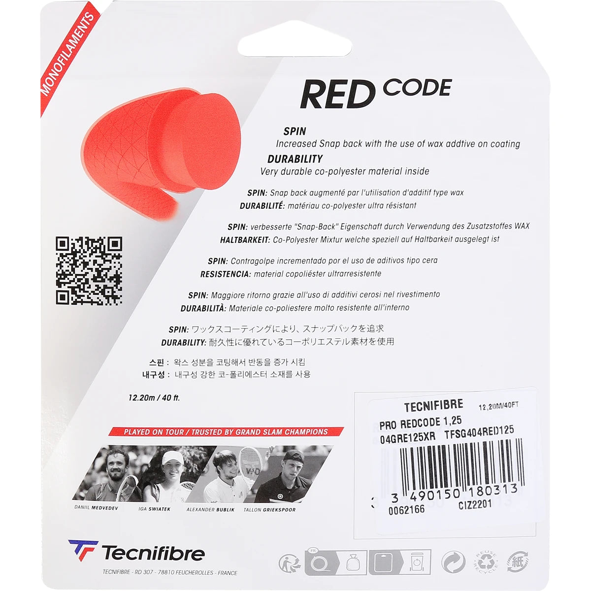 Corda Tecnifibre Pro Red Code (12 Metri)