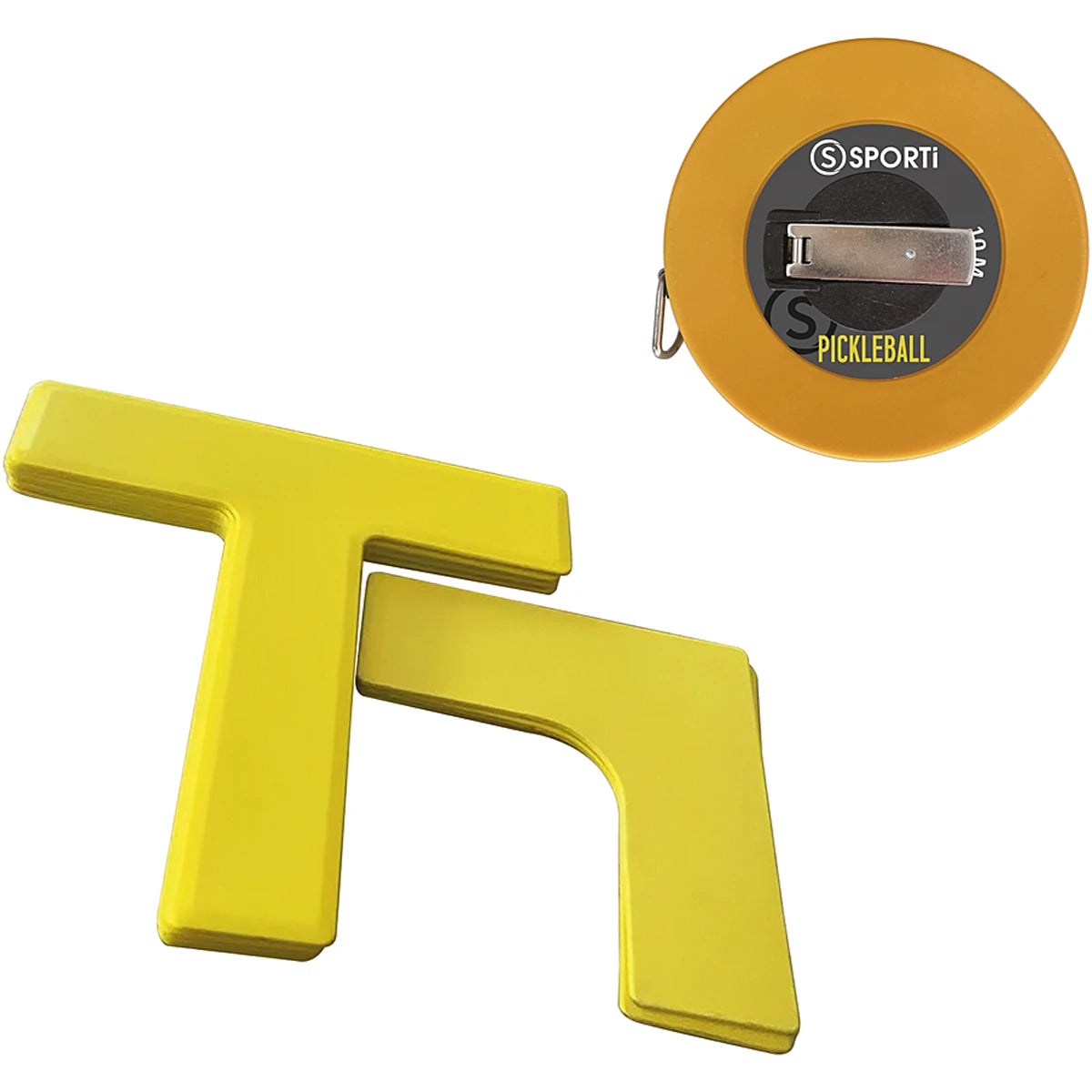 Kit di Segnalazione a Terra Pickleball 12 Pezzi e Metro a Nastro 10 Metri