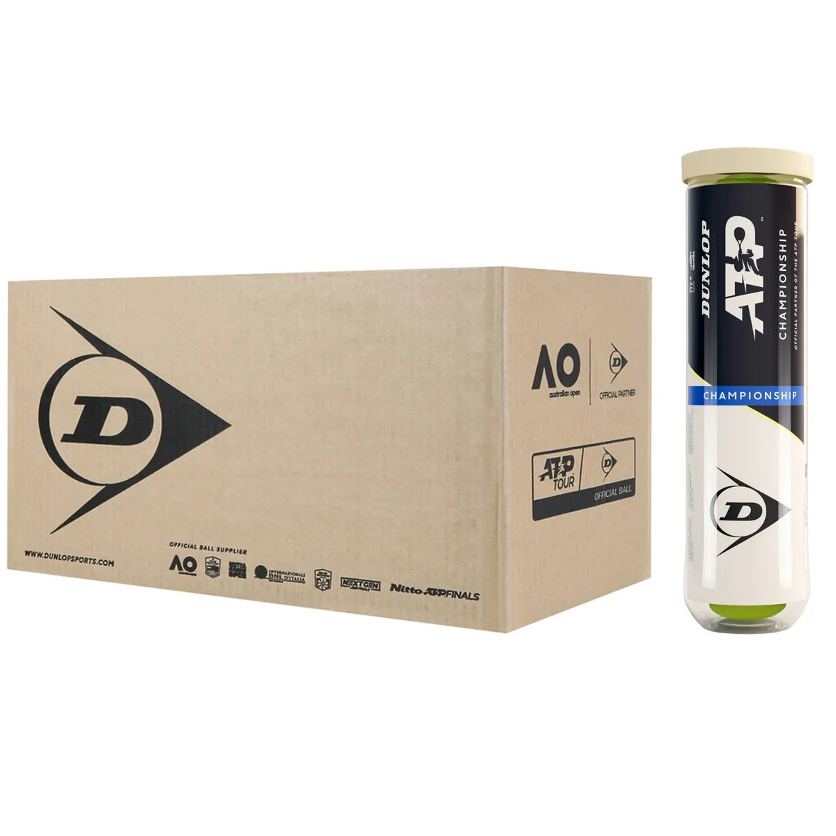 Cartone da 18 Tubetti da 4 Palline Dunlop Atp Championship