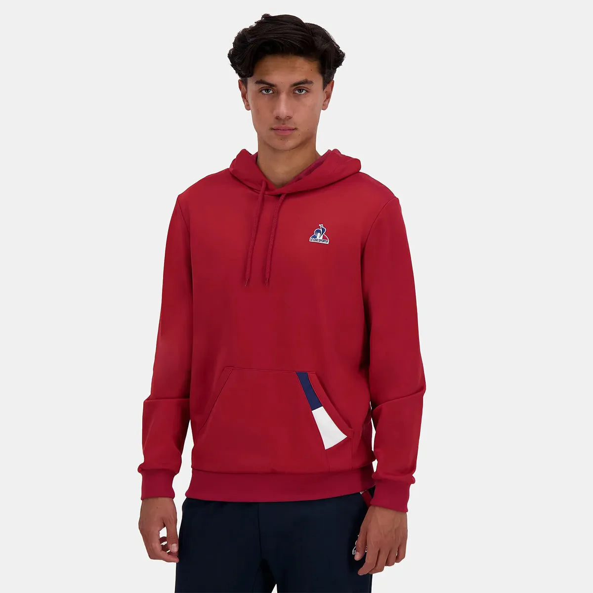 Felpa Le Coq Sportif Tricolore con cappuccio