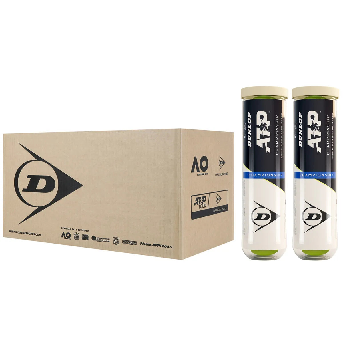 Cartone da 9 Bipack da 4 Palline Dunlop Atp Championship