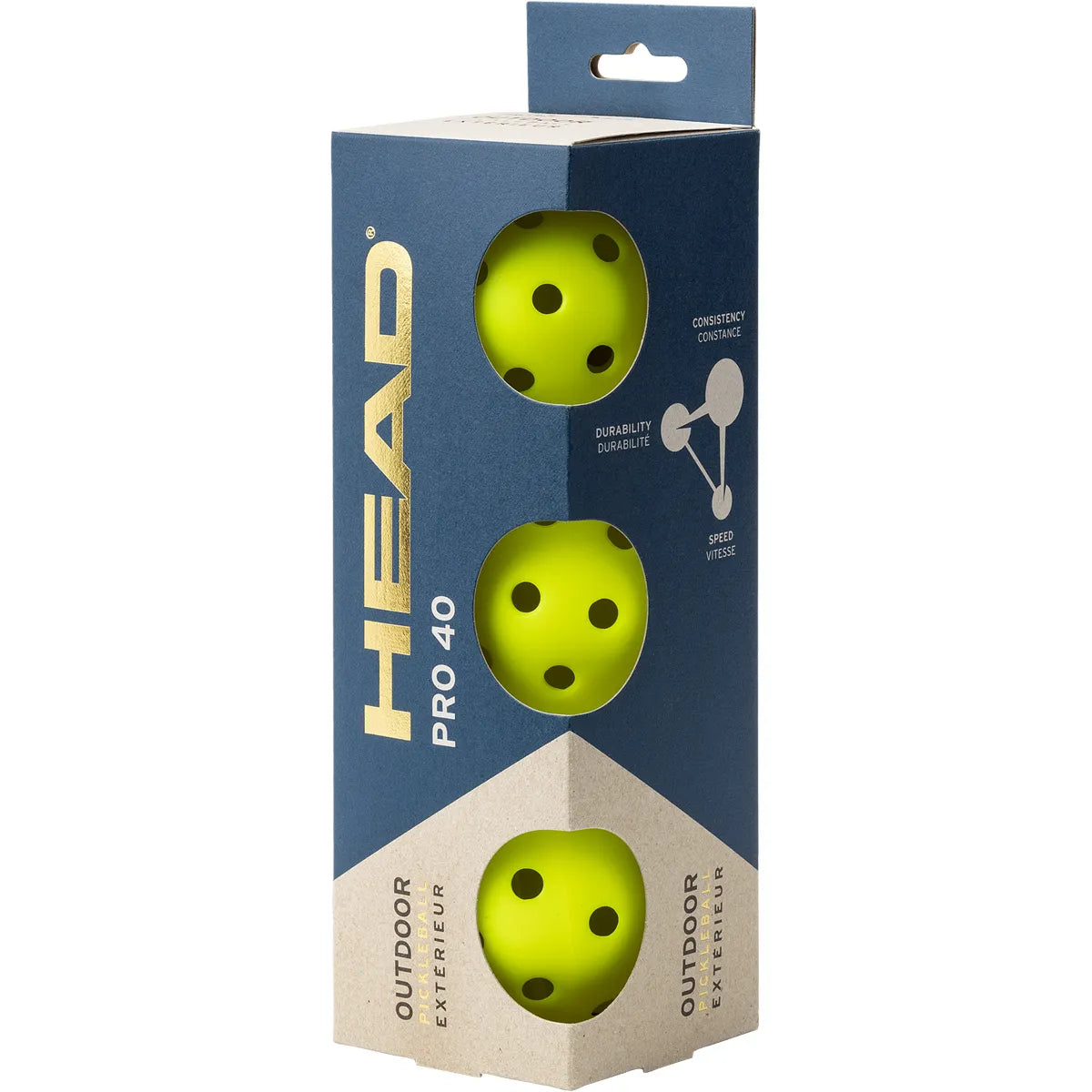 Confezione da 3 Palline da pickleball Head Pro 40
