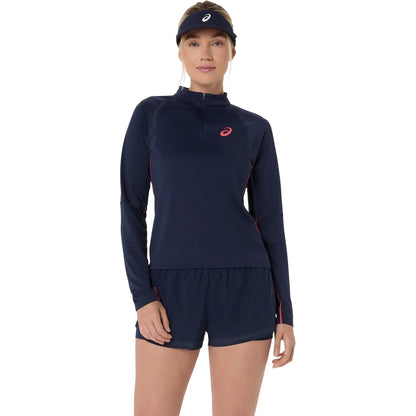 T-Shirt Asics Donna Paris Maniche Lunghe 1/2 Zip