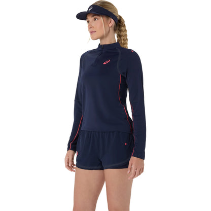 T-Shirt Asics Donna Paris Maniche Lunghe 1/2 Zip