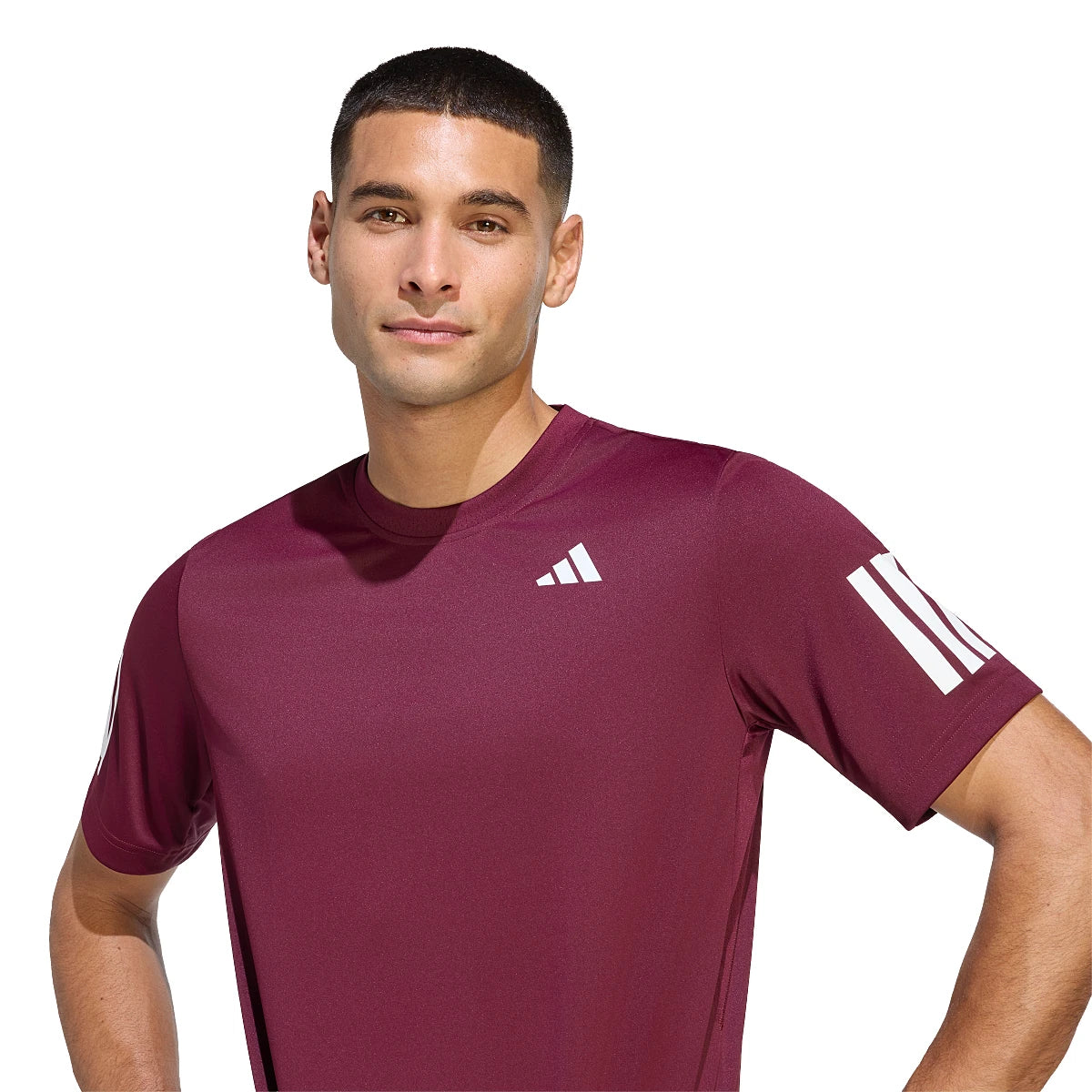 T-Shirt adidas Uomo Club 3 Strisce