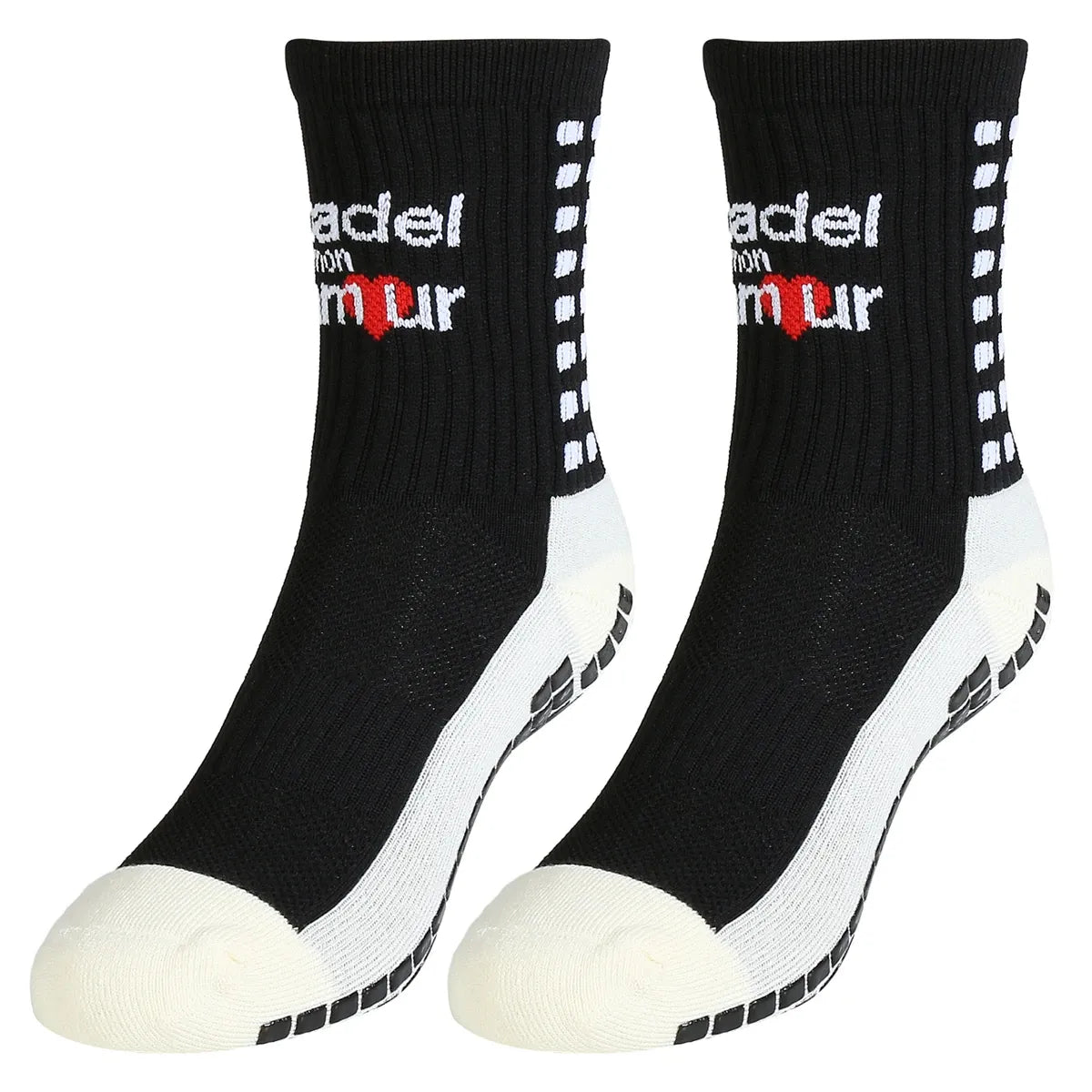 2 Paia di Calzini Antiscivolo Padel Mon Amour Taglia Unica (Mid)