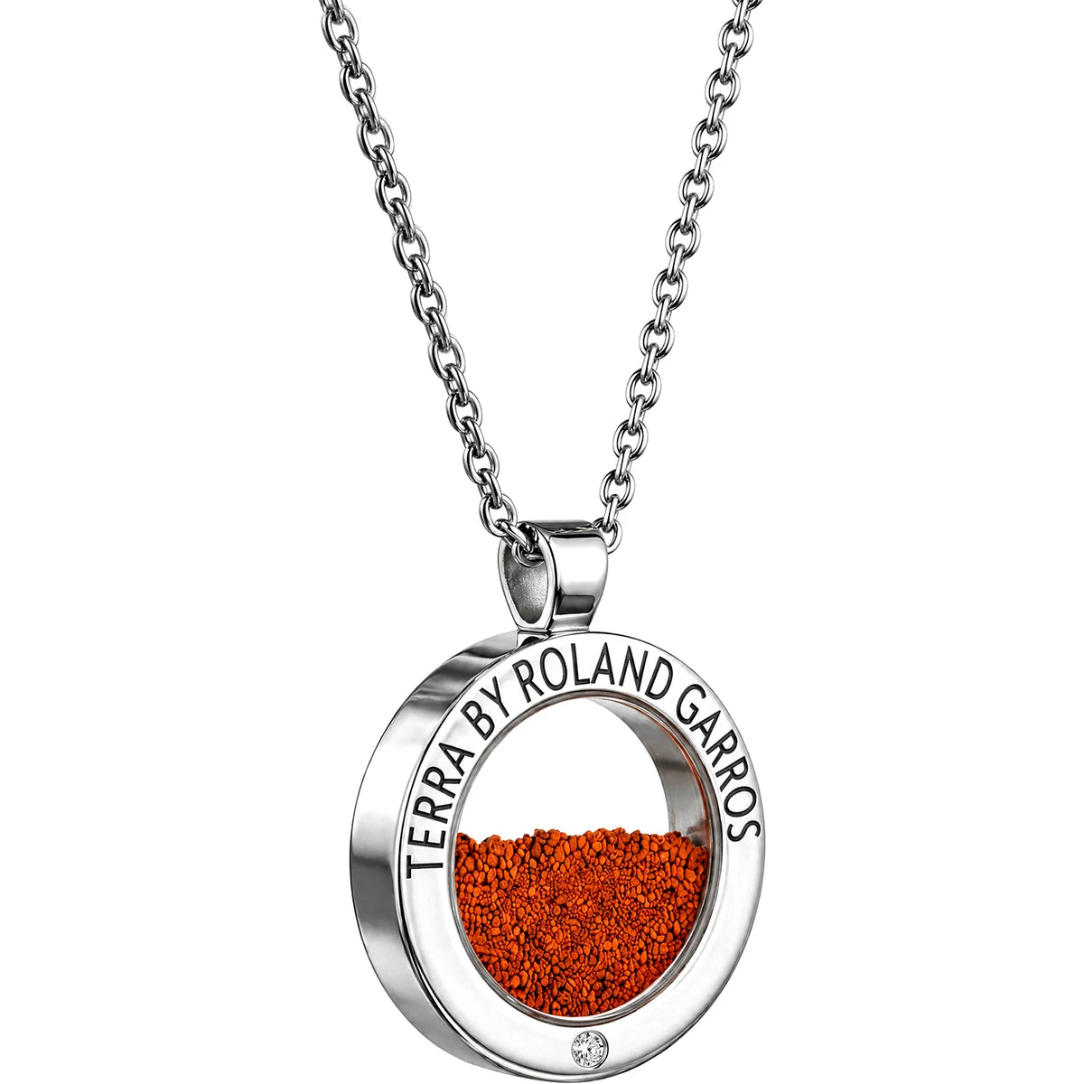 COLLANA E MEDAGLIA TERRA ACCESS ACCIAIO LUCIDO 1 PIETRA PICCOLO MODELLO