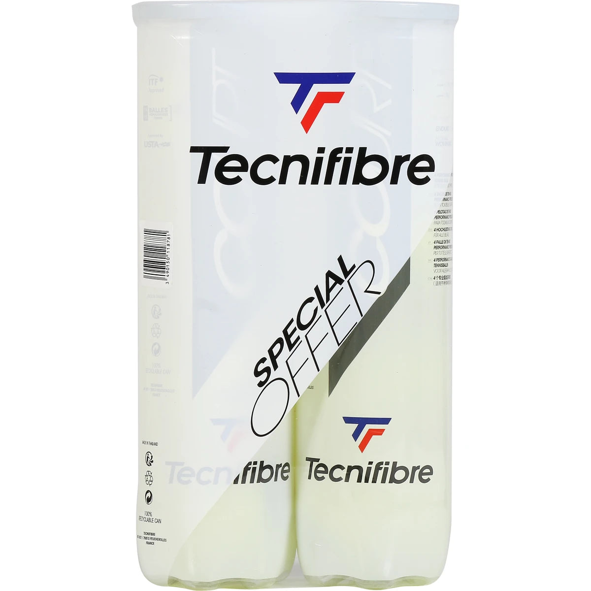 Bipack da 4 Palline Tecnifibre Court