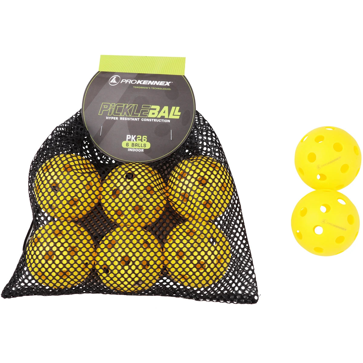 Confezione da 6 Palline da pickleball Pro Kennex Indoor (26 Fori)